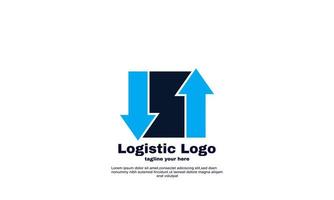 vettore azienda e business freccia logistica geometria logo design vector