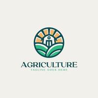 modello di logo del fienile agricolo dell'azienda agricola vettore