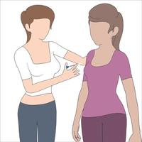 illustrazione vettoriale disegnata a mano di vaccinazione.
