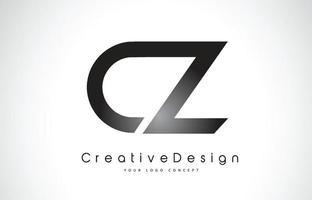 cz cz lettera logo design. icona creativa lettere moderne logo vettoriale. vettore