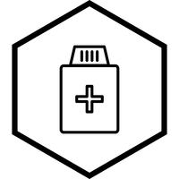 Progettazione dell&#39;icona della bottiglia della medicina vettore