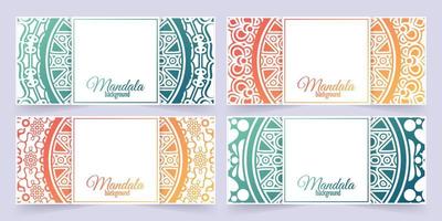 concetto di banner colorato modello mandala vettore