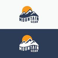 immagine vettoriale del modello del logo dell'attrezzatura da montagna