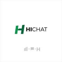 logo chat con lettera h vettore