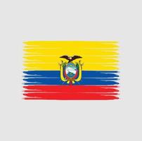 bandiera dell'ecuador con stile grunge vettore