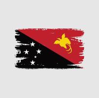 bandiera della papua nuova guinea con stile pennello vettore