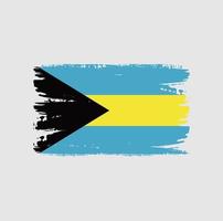 bandiera delle bahamas con stile pennello vettore