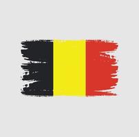 bandiera del belgio con stile pennello vettore