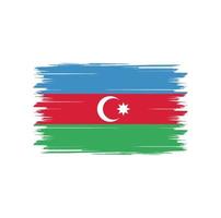 vettore di bandiera azerbaigian con stile pennello acquerello