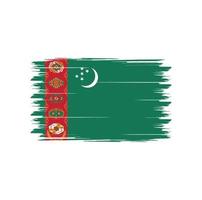 vettore di bandiera turkmenistan con stile pennello acquerello