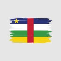 vettore di bandiera dell'Africa centrale con stile pennello acquerello