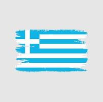 bandiera della grecia con stile pennello vettore