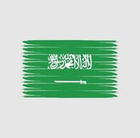 bandiera dell'arabia saudita con stile grunge vettore