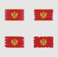 bandiera da collezione del montenegro vettore