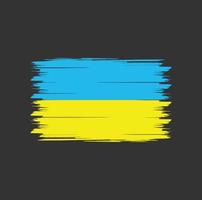 vettore di bandiera ucraina con stile pennello acquerello