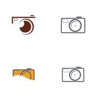 modello di progettazione di vettore dell'icona del logo della fotografia della macchina fotografica