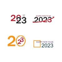 felice anno nuovo 2023 illustrazione vettoriale modello di progettazione