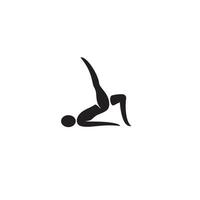 un semplice logo di pilates o un design di icone vettore