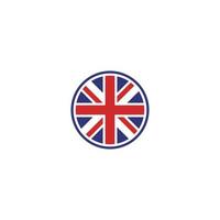 design del logo o dell'icona della bandiera del regno unito vettore