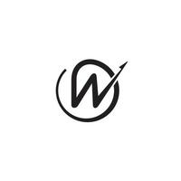 lettera w logo o design dell'icona vettore