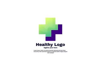 illustratore sanitario logo design icona vettore colore gradiente