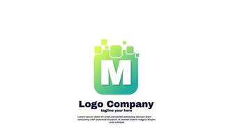 illustratore vettoriali stock lettera iniziale m creative business brand azienda logo design vector