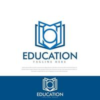 semplice linea stile educazione persone logo template.symbol,icona del design educativo vettore