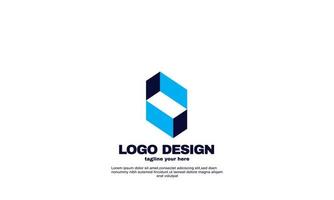 stock astratto idea creativa migliore azienda elegante logo aziendale colore blu navy vettore