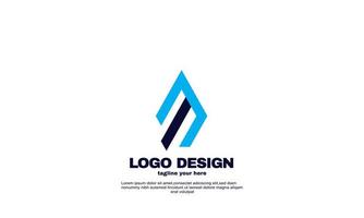 fantastica idea creativa migliore elegante colorato azienda aziendale logo design vettore blu navy colore