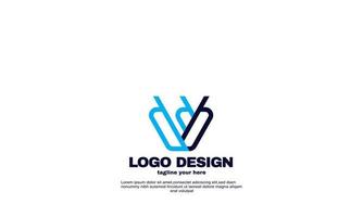 stock astratto idea creativa migliore carino colorato azienda logo design modello blu navy colore vettore