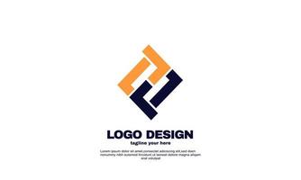 vettore d'archivio astratto ispirazione creativa miglior logo elegante azienda geometrica aziendale e modello di progettazione logo aziendale