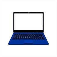 illustrazione vettoriale realistica del laptop in colore nero e blu navy