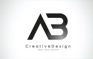 design del logo della lettera ab. icona creativa lettere moderne logo vettoriale. vettore