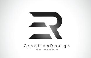 er er lettera logo design. icona creativa lettere moderne logo vettoriale. vettore