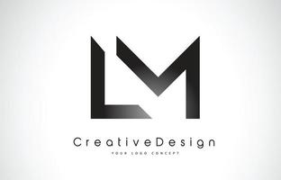 lm lm lettera logo design. icona creativa lettere moderne logo vettoriale. vettore