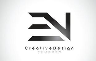 en en lettera logo design. icona creativa lettere moderne logo vettoriale. vettore