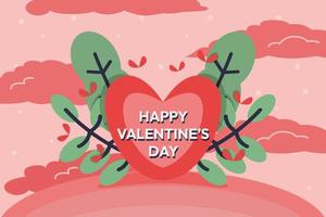 felice giorno di san valentino sfondo carino illustrazione vettoriale design eps 10 ottimo per banner, sfondo, volantino, poster e molti altri scopi relativi a San Valentino o amore