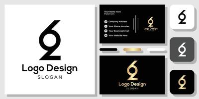 logo design numero 62 oro nero con modello di biglietto da visita vettore