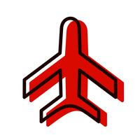 Disegno dell&#39;icona dell&#39;aeroplano vettore