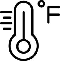 icona della linea Fahrenheit vettore