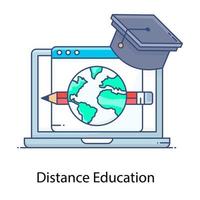 formazione a distanza in moderno stile piatto vettore