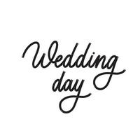 giorno del matrimonio - iscrizione calligrafica per album, invito e altro. vettore