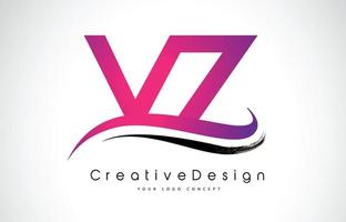 vz vz lettera logo design. icona creativa lettere moderne logo vettoriale. vettore