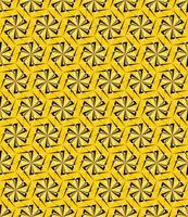 sfondo giallo con motivo floreale geometrico vettoriale in bianco e nero