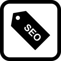 Progettazione dell&#39;icona dell&#39;etichetta di SEO vettore