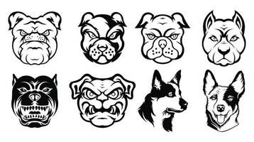 bulldog animale selvatico testa mascotte ispirazione logo illustrazione vettore