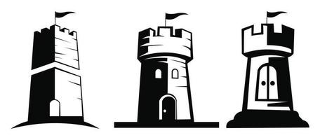 modello di logo del castello di ispirazione, vettore di progettazione del logo dell'edificio