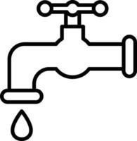 stile dell'icona del rubinetto dell'acqua vettore