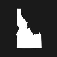 mappa dell'Idaho su sfondo nero vettore