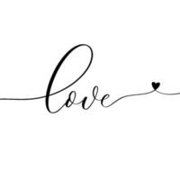 Iscrizione love.calligraphy per il design creativo. vettore